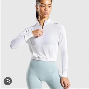 XS Gymshark Pippa Training Pullover White